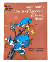 Audubons Birds of America Coloring Book John James Adult Coloring 1970s Vintage - £2.24 GBP