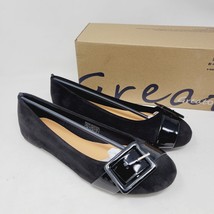 GREATON U Women’s Ballet Flats Black Suede Casual Dress Shoes Size 7.5 M - $18.87