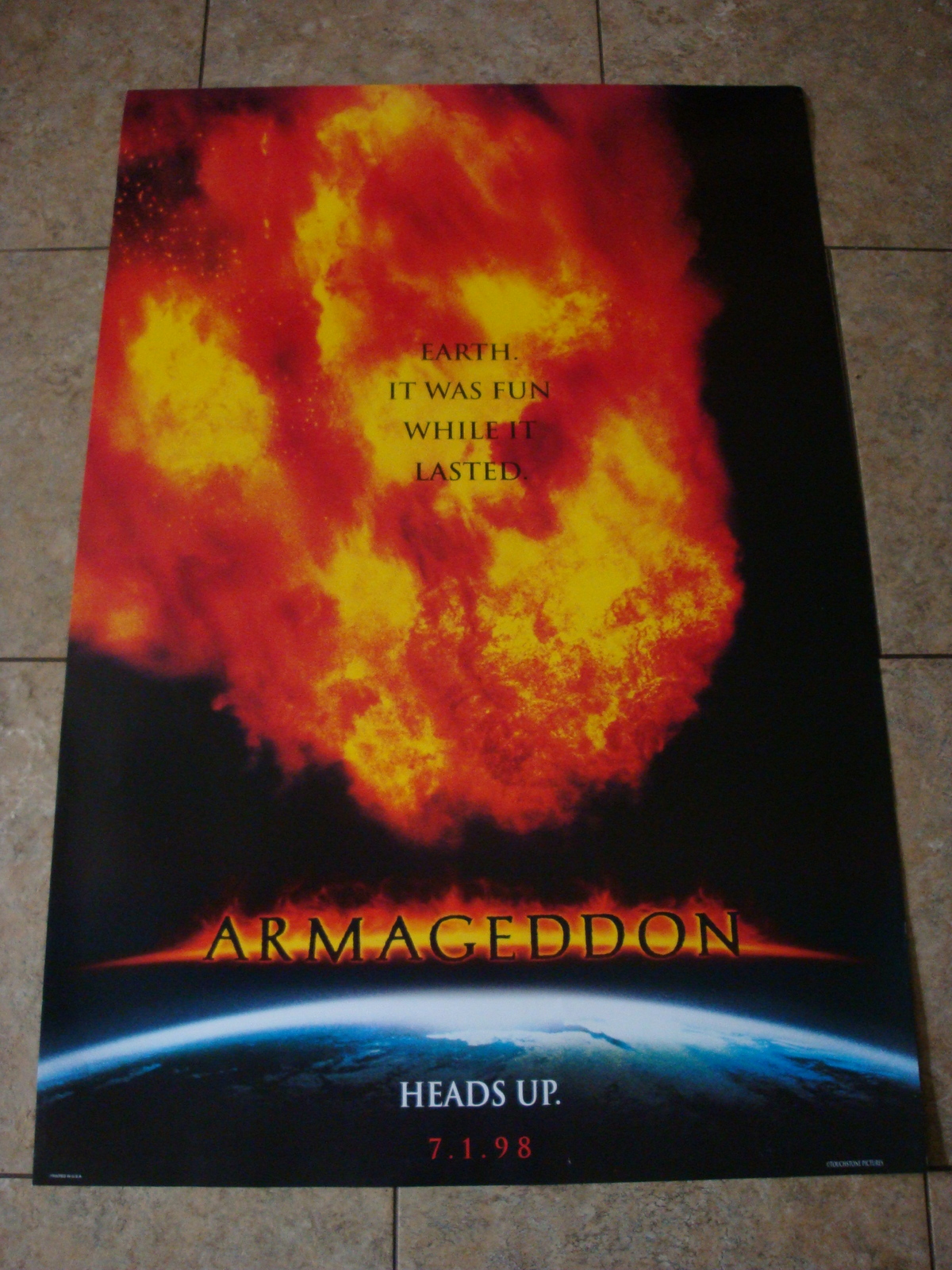 ARMAGEDDON - MOVIE POSTER - ADVANCE POSTER - $20.00