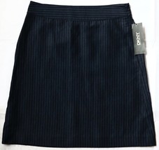 DKNY Skirt 4 S Straight Pencil Donna Karan New York Blue Striped Wool New - £47.95 GBP