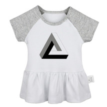 Geometry FIG illusion Art Funny Newborn Baby Dress Toddler 100% Cotton Clothes - £10.28 GBP