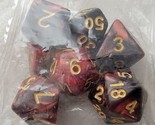 New 7 Piece Black Red Gemini Polyhedral Dice Set – D&amp;D RPG - SEALED - $9.89