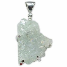 Aquamarine Crystal Pendant Necklace by Stones Desire - $160.55