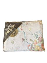 PEQUOT NO IRON PERCALE TWIN SHEET SET FLORAL RIBBON PATTERN 65/35 BLEND NEW - $39.99