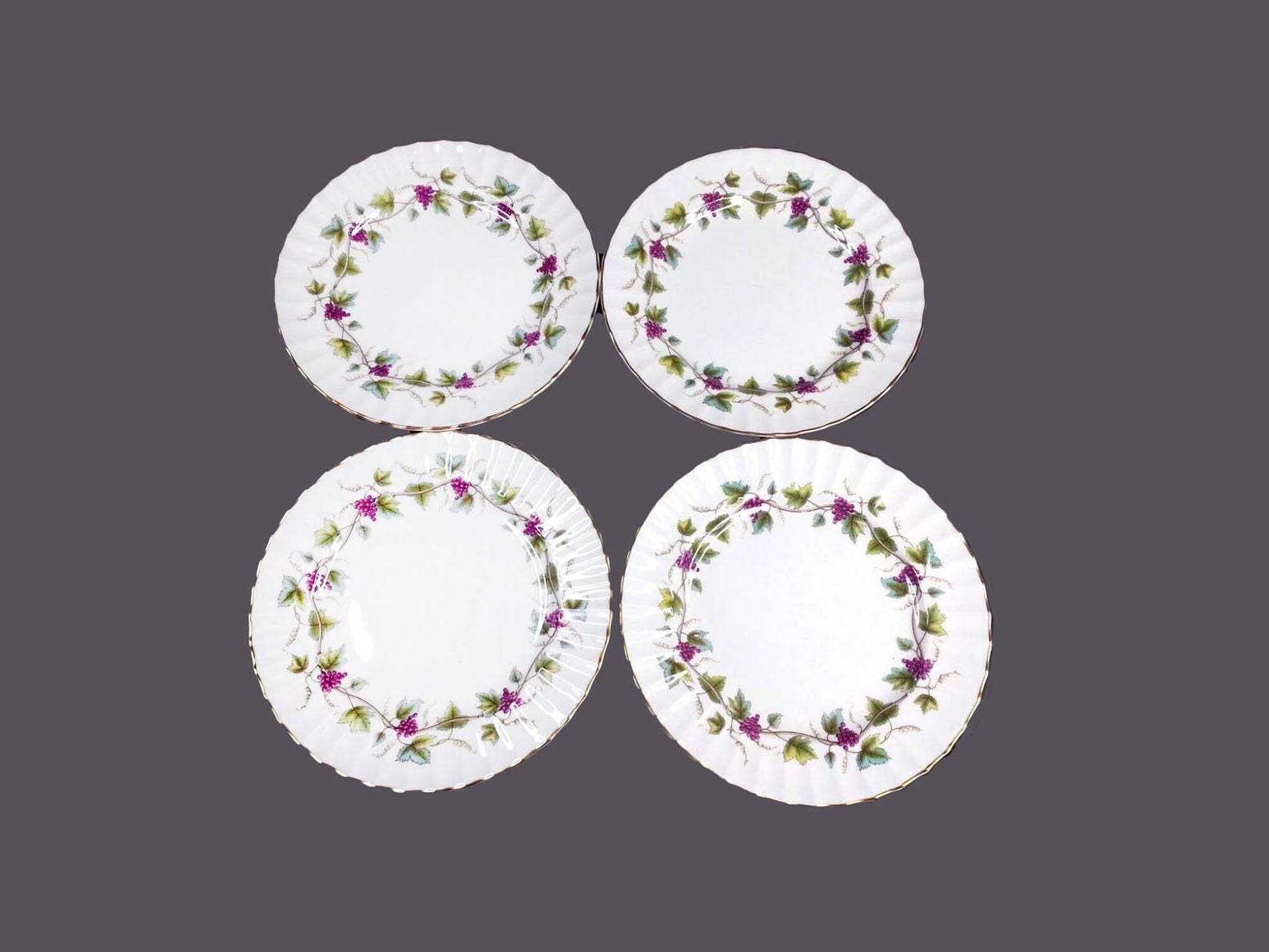 Royal Worcester Bacchanal White salad plates. Bone china made in England. - $45.38 - $59.92