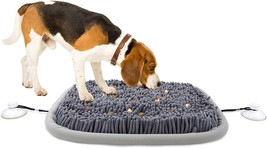 Pecosso Gray Snuffle Mat for Dogs 17&quot; x 21&quot; Interactive Feed Game for Boredom - £27.00 GBP