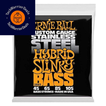 Ernie Ball Hybrid Slinky Stainless Steel Bass Guitar Hybrid, (45-105)  - £26.90 GBP