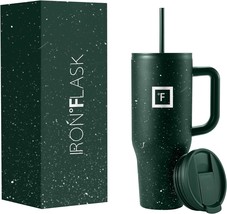 IRON FLASK Co-Pilot 40 oz Insulated Tumbler w/ Straw and Cap - £40.53 GBP
