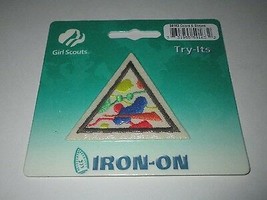 Girl Scout Brownie Iron On Badge ~  Colors &amp; Shapes #59163 SEALED - $3.19