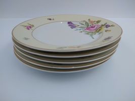 5 KPM Germany Porcelain Floral Plates 7 3/8”Multicolor Flowers VTG Salad Dessert image 10