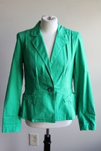 Cabi S Green Verde One-Button Cotton Stretch Blazer Jacket 5097 SJ1 - £15.43 GBP