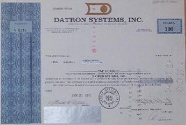 Datron Systems Inc Stock Certificate -1971 - Old Vintage Rare Scripophilly Bond - £15.94 GBP