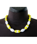 Avon Lucite Modern Art Deco Collection Choker NECKLACE Spectator Yellow ... - €17,03 EUR