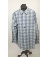 Axcess Men&#39;s Plaid Shirt Blue Green XL X-Large Button Up Cotton Liz Clai... - £10.70 GBP