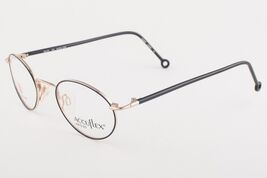 FLEXON 171 Black Antique Gold Eyeglasses BLKGEP 48mm Marchon - $65.55