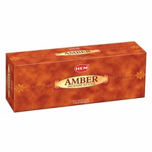 Hem Amber Incense Sticks HandRolled Natural Fragrance Masala AGARBATTI 1... - £14.58 GBP