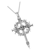 Sterling Silver Ankh Necklace Eye of Horus Cross Necklace Ancient Symbol - $2,235.61 MXN
