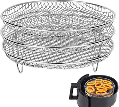 XL Air Fryer Accessories-Air Fryer Three Stackable Racks for Gowise Phil... - $54.99