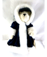 Boyds Bear 1999 20th Anniversary 12” Vintage Navy velvet jacket w faux f... - €11,97 EUR