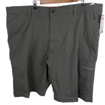 Wrangler Shorts 48 Outdoor Performance Zip Cargo Gray Mens NEW Relaxed Fit - £51.85 GBP