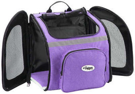 Petique Backpacker Pet Carrier Orchid: Premium Travel Pet Carrier with S... - $68.95