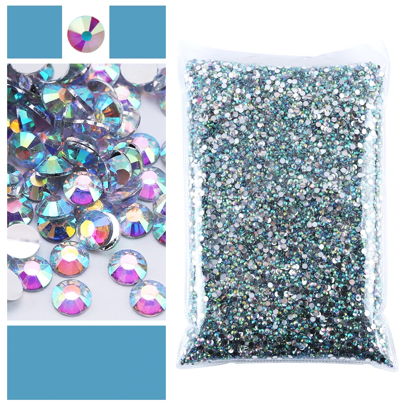 2mm-5mm Resin Rhinestone Round Nail Art Mixed Flat Ba Acrylic Rhinestones Gems   - £43.03 GBP