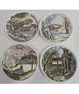 4 Vintage Johnson Bros Scenic Transferware Ironstone 4 1/8&quot; Side Butter ... - $28.71