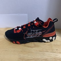 Mens Nike React Element Script Swoosh Black/Red CK9285-001 GREAT SHAPE S... - $877.91 MXN