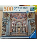 Ravensburger Admont Abbey Library 500 Piece Jigsaw Puzzle Complete 19.5&quot;... - £11.65 GBP
