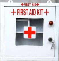Wall mountable Metal First Aid Box/Emergency Medical kit for School, Off... - $84.28
