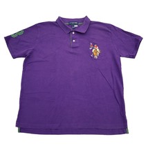 US Polo Assn Shirt Mens L Purple Polo Pony Rider #3 Short Sleeve Casual - £22.18 GBP