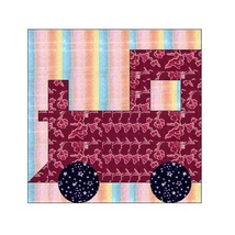 Train Paper Peicing Foundation Quilt Block Pattern   Pdf Format - $2.75