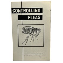 Controlling Fleas USDA Bulletin No 121 Vintage Fold Out Pamphlet 1971 - $18.95
