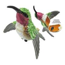 Baby Hummingbird Jeweled Trinket Box with SWAROVSKI Crystals - £39.50 GBP