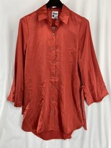 Target Black History Month Size S Women&#39;s Button Red Shirt Dress Long Sl... - £11.19 GBP