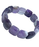 elastic amethyst bracelet 7.5&quot; - £32.06 GBP