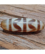Amuleto Dzi Himalayan Indo Tibetan Agata ZigZag Lines Bead modelli unici - $103.35 CAD