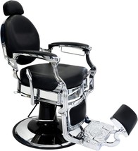 Hydraulic Adjustable Vintage Barber Chair Reclining All Purpose Hair Salon Chair - £767.27 GBP