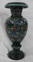 Exclusive Marble Flower Vase Pot Hand Carved Creative Inlay Design Decor H4178 - £91.31 GBP+