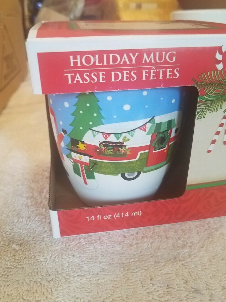 Santa with RV Camper Mug upc 639277820891 - $14.73