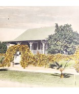 1920s Hand Colored Tinted Photograph Georgia House Unsigned Framed DWWW14 - €112,36 EUR