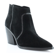 Vince Camuto Womens Granda Suede Croco Print Trim Ankle Boots, Black Siz... - £56.45 GBP