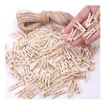 Mini Clothes Pins For Photo, Small Clothespins 200 Pcs 1&quot; Natural Wooden... - $14.99