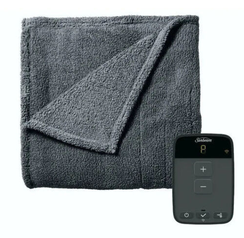 Primary image for Sunbeam Full Size Electric Lofttec Heated Blanket Slate Gray Wi-Fi Connection