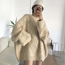 Casual Ladies Oversized Sweater Loose Knit - £16.58 GBP