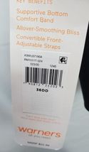 Simply Perfect by Warner's Women's 36DD Longline Convertible Wirefree Bra Black image 4