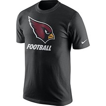 Nike Men&#39;s Arizona Cardinals Short Sleeve Crew Neck T-Shirt, Black, Small - £13.44 GBP