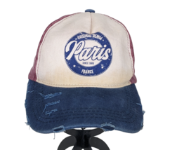 Original Denim Paris France Cap Hat Well Worn Distressed Adjustable Adul... - $19.85