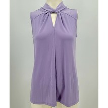 Alfani Women&#39;s Purple Twisted Keyhole Blouse, Size Medium - £13.23 GBP