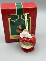 Ornament Hallmark Keepsake Candy Apple Mouse Too Much Candy QX4705 1985 - £5.30 GBP